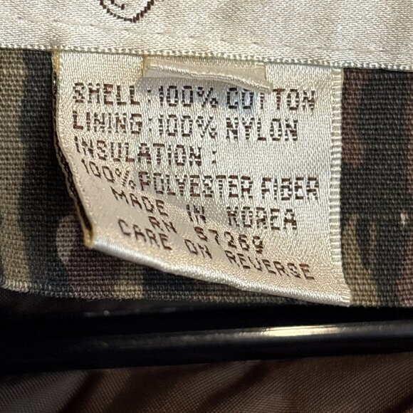 Trophy Club Realtree Puffer Camo Hunting Medium Multi Zip Jacket - Picture 5 of 7